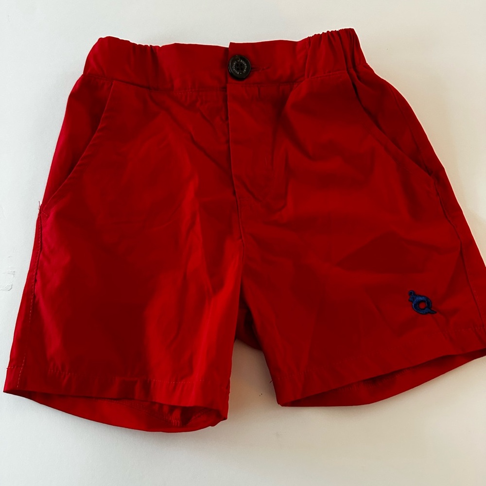 BlueQuail Everyday Red Shorts, Quick Dry, Summer, Swim, Boys Size 6